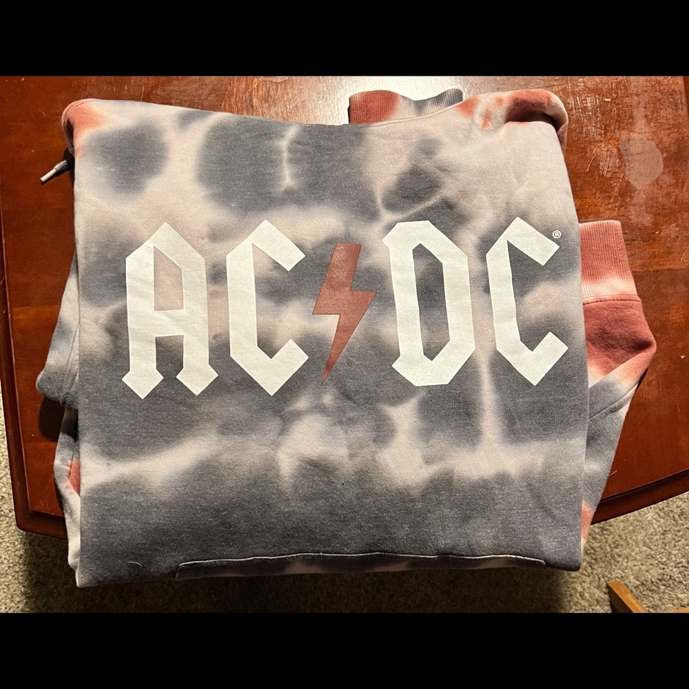 Ladies size S, tie dye AC/DC Hoodie!